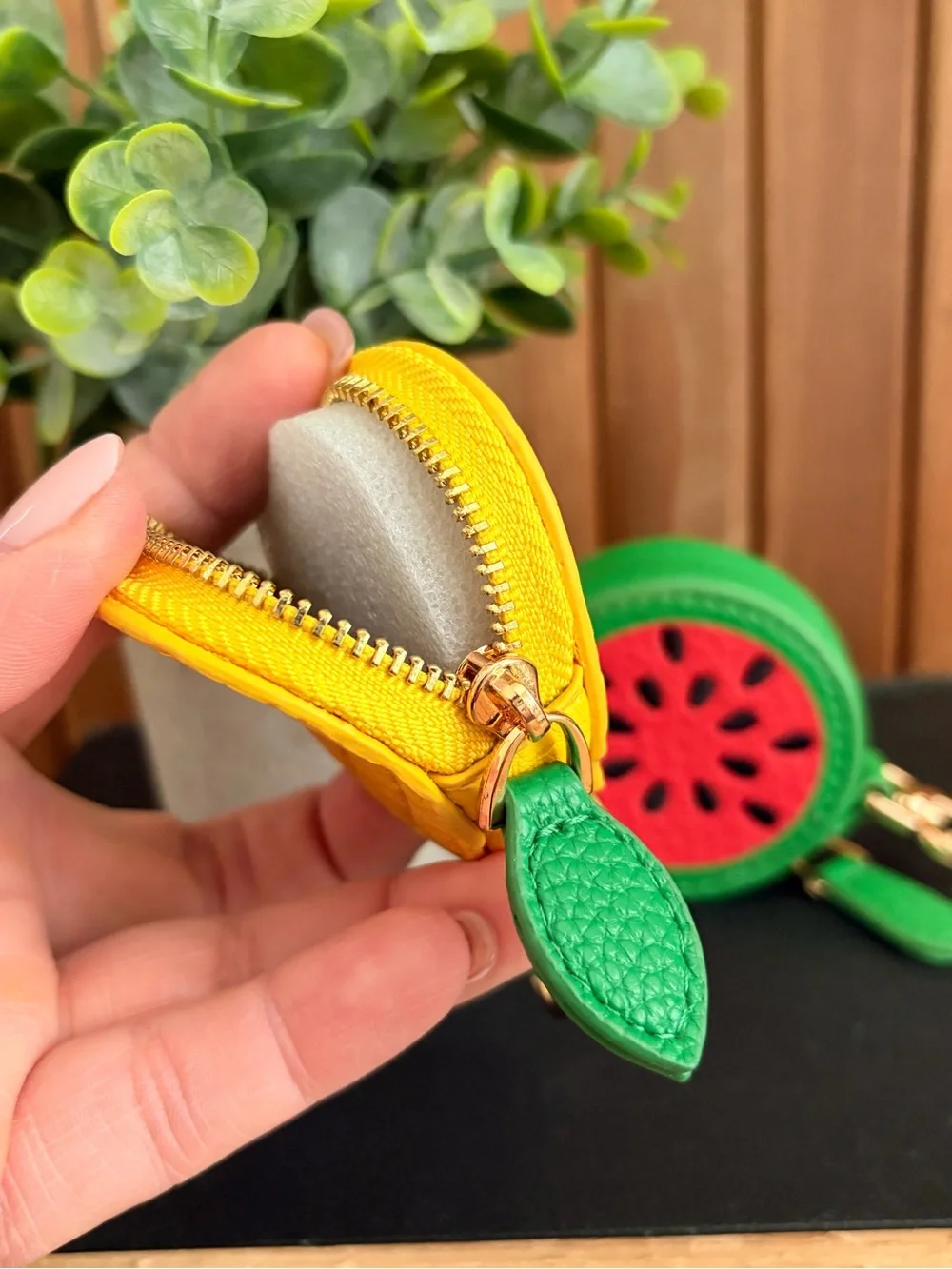 Playful Fruit Key Chain Charms w/Gold or Silver Hardware, Choose (1) One